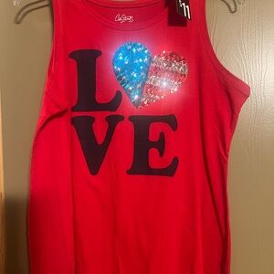 City Streets Red Love Tank Top